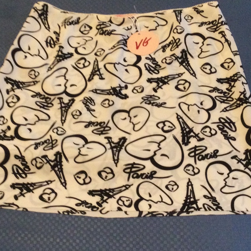 Verge Girl Black and White A-Line Mini Skirt